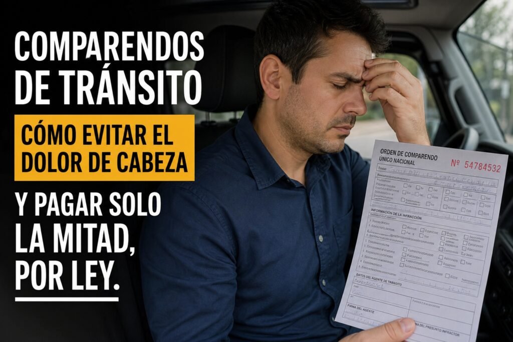 comparendos de transito, como evitar el dolor de cabeza y pagar solo la mitad, por ley.