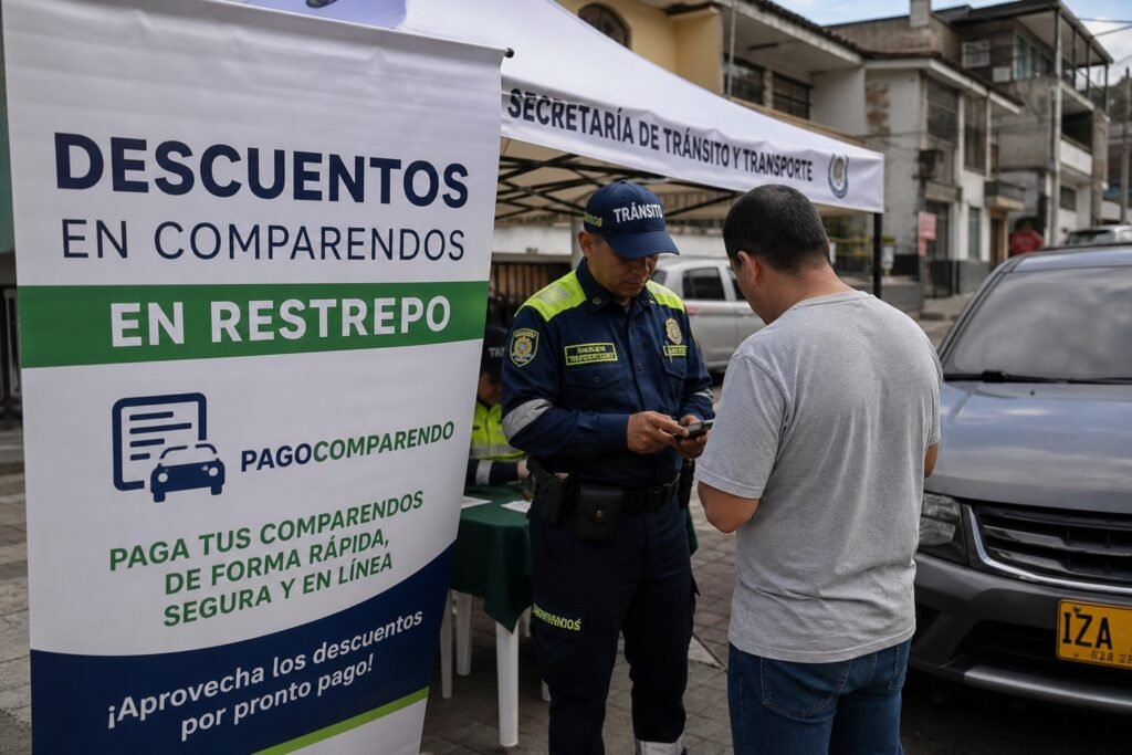 DESCUENTOS EN COMPARENDOS EN RESTREPO. PAGOCOMPARENDO