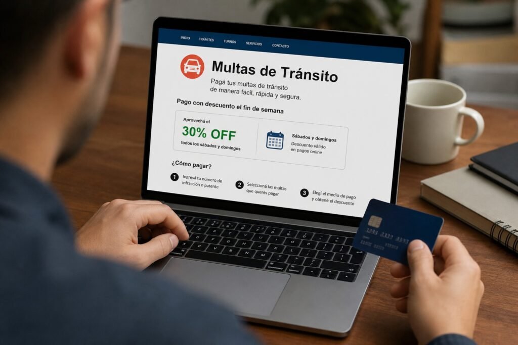 Multas de tránsito el fin de semana: cómo pagar con descuento