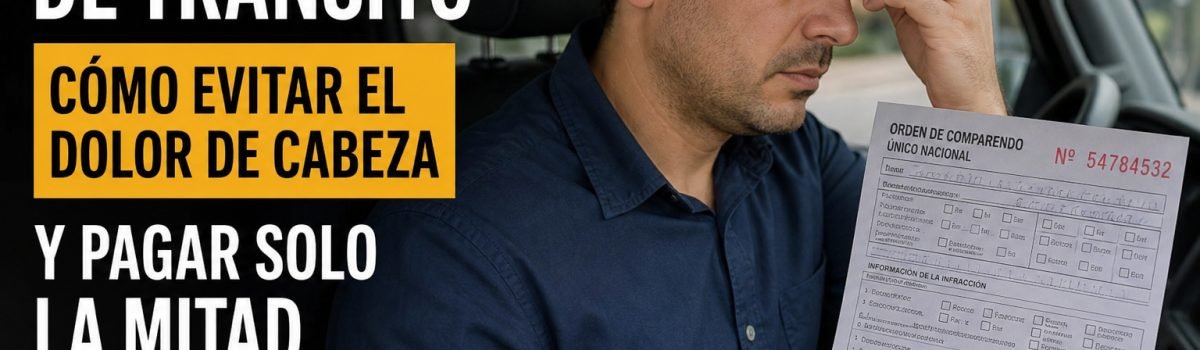 comparendos de transito, como evitar el dolor de cabeza y pagar solo la mitad, por ley.